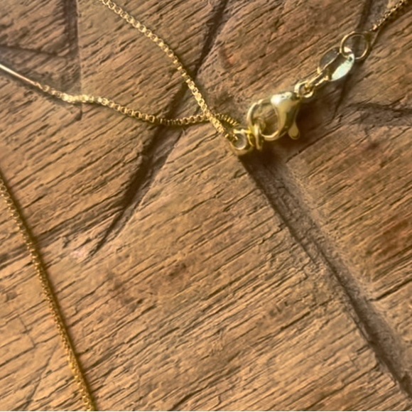 Yellow Gold Plated CZ Mama Necklace - Picture 5 of 5